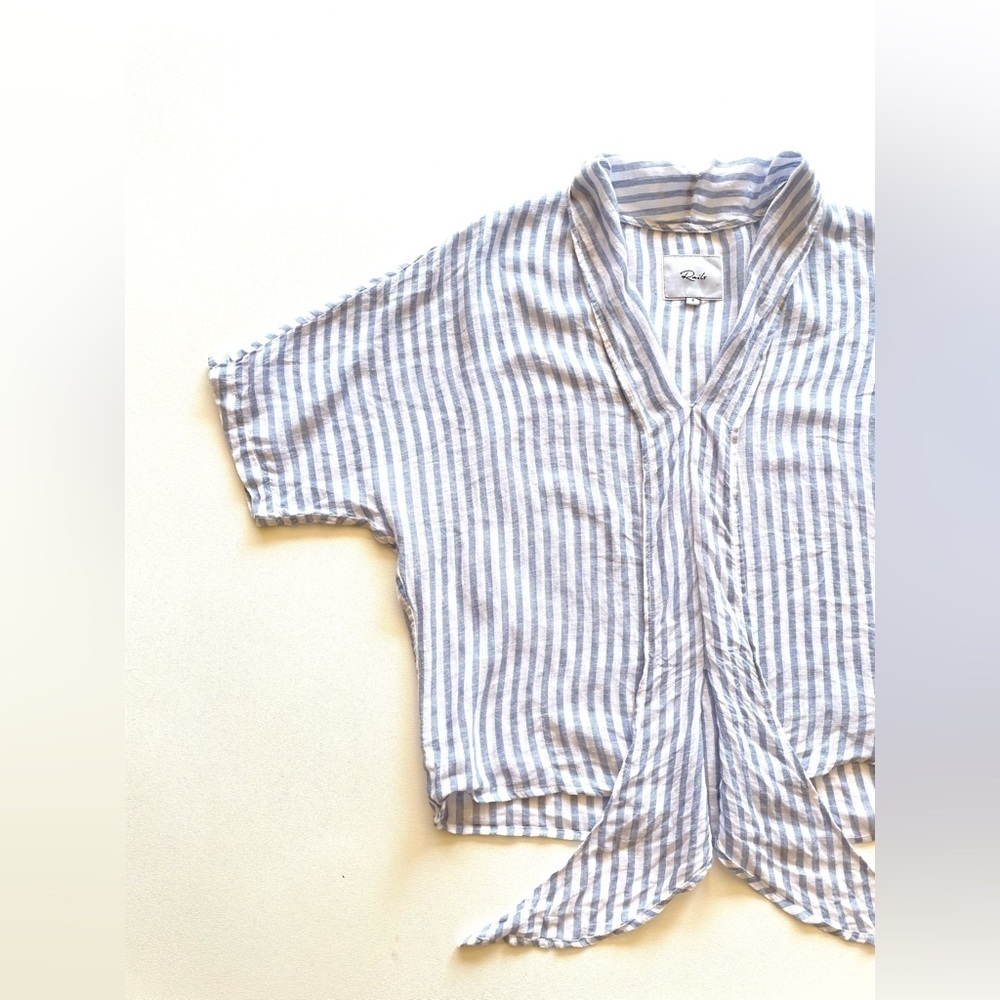 RAILS linen June top blue white stripe size small - Picture 4 of 15